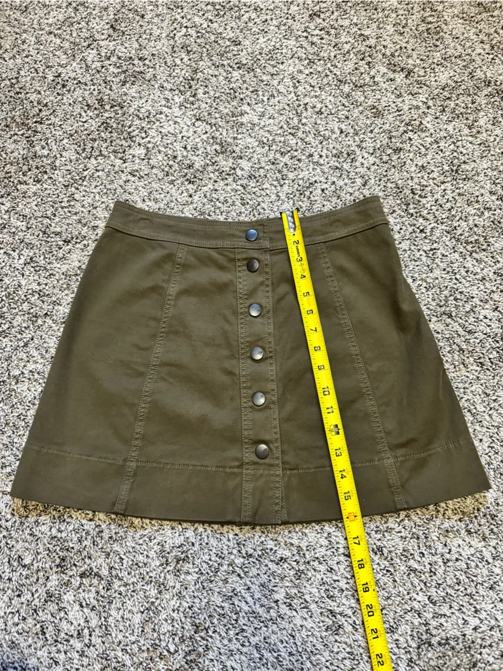 Madewell Metropolis Snap Mini A-Line Skirt